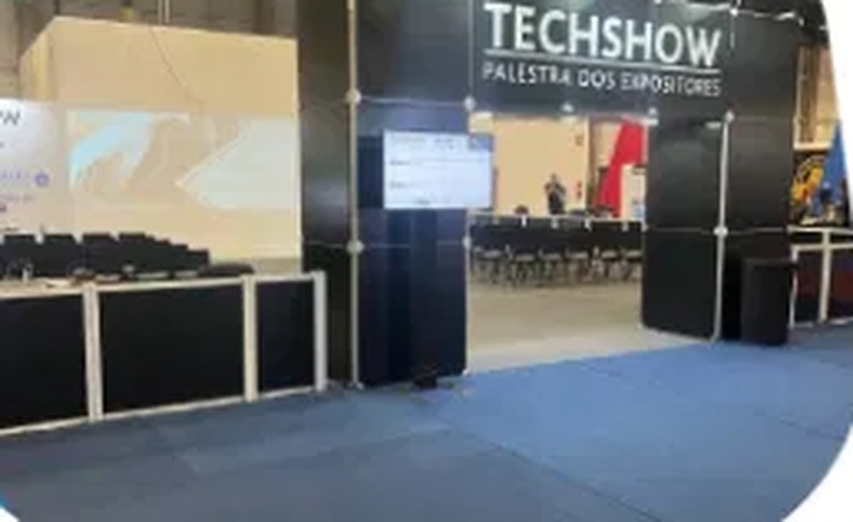 Entrada da sala Techshow — palestra dos expositores